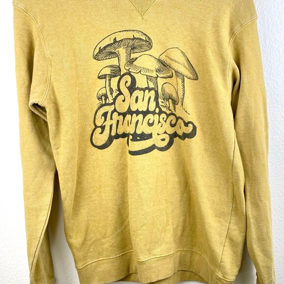 Oceanbeach Womens Sweatshirt Sz L San Francisco Mushrooms Graphic Hippie Grunge - Picture 3 of 12